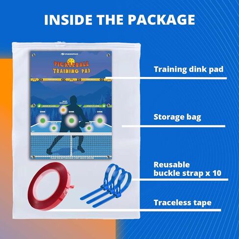 PIKKOFUN Dink Master Pickleball Practice Board, Reusable Pickleball Wall Trainer, Pickleball Practice Rebounder Pad, Pickleball Training Aid for Indoor and Outdoor in Saudi Arabia
