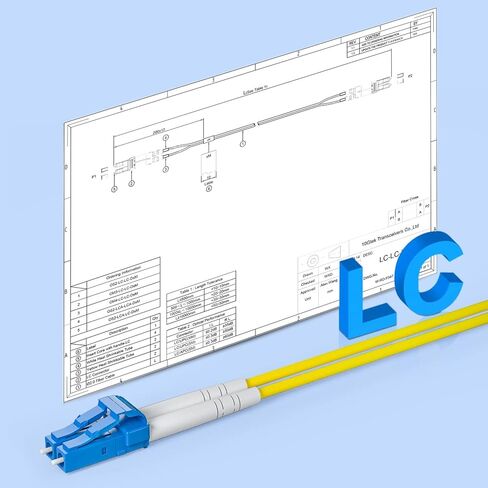 10Gtek FTTH Cable Single Fiber Indoor/Outdoor Optical Fiber Drop Cable, G657A2, SC Duplex Connector Single Mode, 9/125, LSZH Jacket, Black, 300-Meter(1000-ft)/Roll in Kuwait