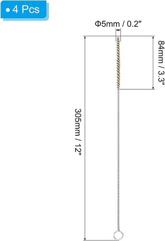 PATIKIL 12 "فرشاة أنبوب الأسلاك ، 4 مساءً 0.2" قطره النحاس النحاس أنبوب فرشاة تنظيف الأنبوب لأجزاء السيارات ، زجاجات ، أنابيب ، نغمة نحاسية in Saudi Arabia