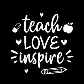 Teach Love Inspire MKR Decal Vinyl Sticker |Cars Trucks Vans Walls Laptop|White|5.6 x 5.5 in|MKR1805