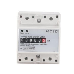 4P Wattmeter Din Rail Electricity Meter, Kilowatt Meter Single Phase Energy Meter,Power Energy Consumption Meter DDM75S 10 to 40A