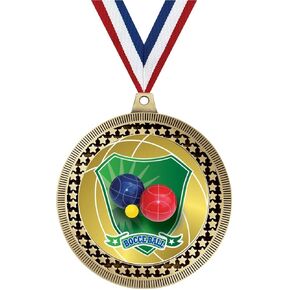 2.75" Bocce Ball Medals, Gold Vega Trophy Award with Free Neck Ribbon Prime