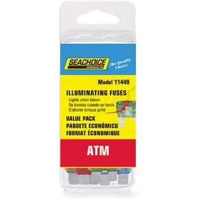 Seachoice ATM Illuminating Fuses Value Pack, Contains 25 Assorted ATM Illuminating Fuses