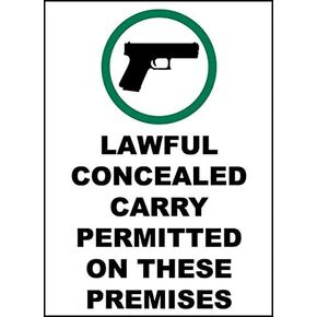Vinyl Stickers - Bundle - Safety and Warning & Warehouse Signs Stickers - Concealed Carry Permitted on Premises Sign - 3 Pack (3.5" x 5")