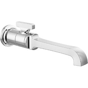 Delta Faucet Tetra Wall Mount Bathroom Faucet Chrome, Wall Mount Faucet Bathroom, Wall Faucets Bathroom Sink, Chrome Bathroom Faucet, Lumicoat Chrome T3589LF-PR-WL (Valve Not Included)