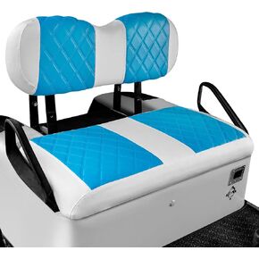 NOKINS Golf Cart Diamond Seat Covers Kit, Fit EZGO Freedom TXT T48 2014+ Ordinary Front Seat Cushion, Golf Cart Vinyl Seat Cover, No Nails Required