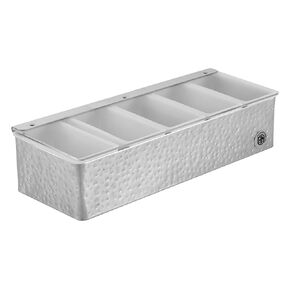 American Metalcraft HMCD5 Condiment Holders, 6.4" Length x 4" Width, Silver