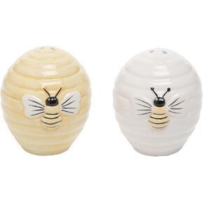 Transpac A4334 Beehive Salt and Pepper Shaker, Set of 2, Dolomite