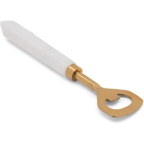 India Handicrafts Solid Carved Classic White 7 inch Marble Bottle Opener