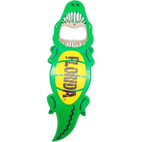 Florida Alligator Bottle Opener Sunshine State Gator Souvenir Magnet, 5 Inch
