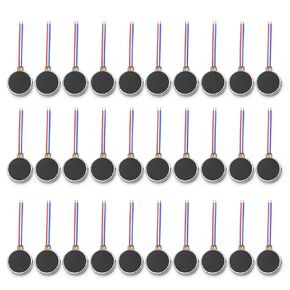 10mmx2.7mm Mini Vibration Motors DC 3V 12000rpm Flat Coin Button-Type Micro DC Vibrating Motor for Mobile Cell Phone Pager Tablet Household Appliances (30Pcs)