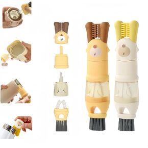 5-in-1Cup Lid Gap Cleaning Brush Set, Multifunctional Insulation Bottle Cleaning Tools，Cup lid Cleaning Brush, Cup Crevice Cleaning Tools，Water Bottle Cleaner Brush. (2 Pcs)