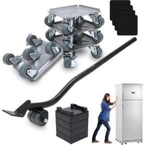 Furniture Movers with Wheels, Heavy Duty Furniture Dolly, Furniture Lifter Tool with 2866 lbs/1300 kg Load Capacity, Furniture Movers Sliders for Moving Sofa Fridge Appliance Heavy Furniture