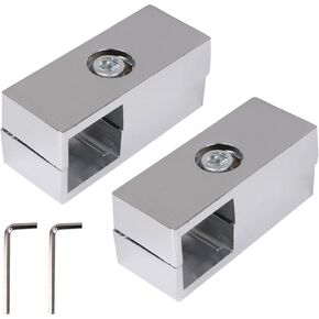 RDEXP 25mm 2 Way Square Pipe Connector Garment Tubing Rail Fitting Pack of 2