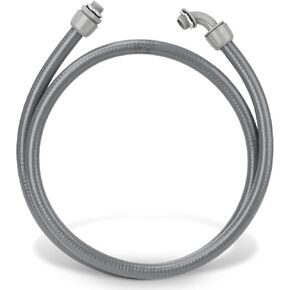 HOXHA 1/2 Inch 6 Ft Electrical Conduit Kit Flexible PVC Non Metallic Liquid Tight Conduit, Electrical Wire Conduit Pipe with Straight and 90-Degree Conduit Connector Fittings