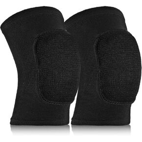 Elbow Pads with Thicken Sponge Pad 1 Pair Breathable Volleyball Elbow Pads Black Elbow Wraps Arm Brace Elbow Protector Strap Support Fitness Arm Protector for Kids Men Women Elderly