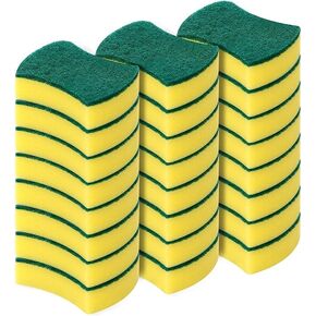 Kitchen Cleaning Sponges, 24 Pack Eco-Friendly Non-Scratch Dish Sponges, Heavy Duty Scrub Sponges for Kitchen, Dishwashing, and Household Cleaning