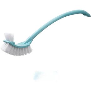 Simple Toilet Brush Double Sided Clean Brush with Long Holder 6 Colors for Choice,1piece/Pack (Light Blue)