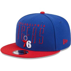 عصر جديد فيلادلفيا 76ers 9fifty عنوان Snapback Cap ، القبعة القابلة للتعديل الأزرق in Kuwait