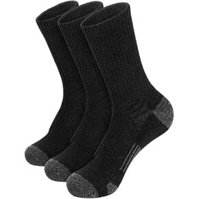 Athletic Socks Cushion Running Socks Crew Socks Outdoor Sports Socks Basketball Socks for Men Women 3-6 Pairs