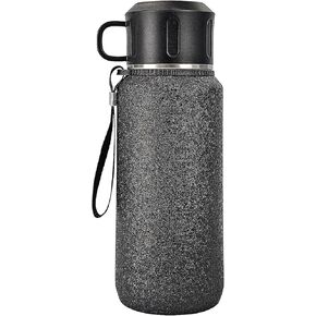 Insulated Stainless Steel Water Bottle, 27oz/800ml Sports Water bottles with Double Walled and Vacuum Insulated Metal for Travel, School, and Gym (Black)