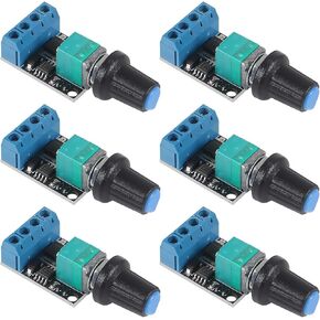 6PCS 5V 12V 10A Voltage Regulator PWM DC Motor Speed Controller Governor Stepless Speed Regulator LED Dimmer Power Controller