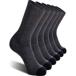 Athletic Socks Sport Running Calf Socks Performance Cushioned Breathable Crew Socks for Men Women(6 Pairs)