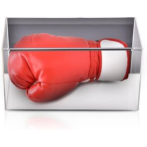 Boxing Glove Display Case Acrylic Wall Mount Horizontal Show Case Baseball Mitt UV-Protected Display Case Full Size