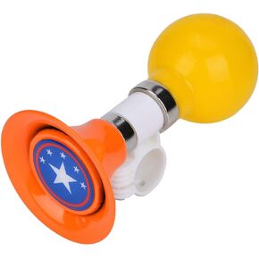 Children Horn Metal Rubber Horn Warning Handlebar Ring for Kids Bike(Orange)