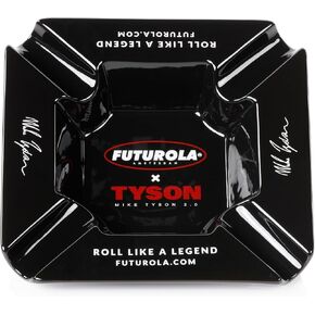Futurola Tyson 2.0 X Ashtray - Mike Tyson's Signature Collection Ceramic Ashtray - Windproof, Deep Bowl, Heat Resistant, Easy to Clean - Durable Ceramic Ash Holder for Lounges and Homes
