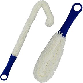 Maydahui 2 PCS Wine Bottle Flexible Cleaning Brush for Wine Decanters Goblets Cups Glassware (1 Short +1 Long)