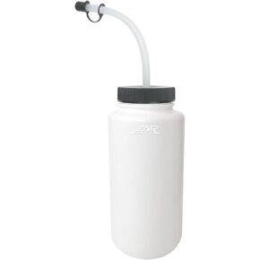 A&R Sports Water Bottle, WHITE, CURVED STRAW