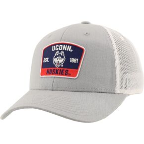 ZHATS Standard NCAA Officially Licensed Snapback Hat Big Rig Patch Gray White Switchback, Grey, One Size