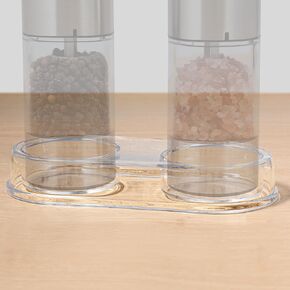 Salt and Pepper Grinder Mill Tray Clear Acrylic Transparent, Inner Dia 2.09 Inch, Fit Many Mills Shakers, Salt & Pepper Grinder Accessories, Kitchen Storage Holder (Clear)