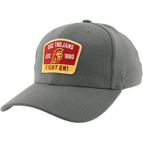 ZHATS Men's Standard NCAA Officially Licensed Fitted Hat ZH Patch Switchback Gray, Grey, Medium