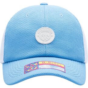 Manchester City 'Ace' Trucker Adjustable Soccer Hat (Light Blue/White)