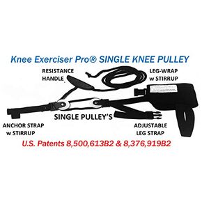 Knee Exerciser Pro-Single Knee Pulley: Best choice for post Knee Surgery therapy for preforming EXTENSION and FLEXION Exercises, TKA, ACL & Knee Contracture Rehab, POLEA DE RODILLA