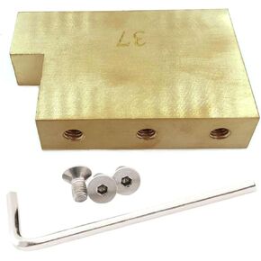 Guitar Bridge Block 37mm L Shape Solid Brass Tremolo Block Compatible with Floyd Rose Locking Tremolo Bridge Electric Guitar Tremolo Bridge Parts