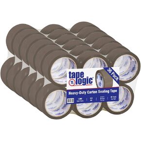 Aviditi Tape Logic 2 Inch x 55 Yard 2.6 Mil Tan, Heavy Duty Acrylic Packing Tape, 36 Pack, Perfect for Packing, Shipping, Moving, Home and Office