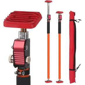 Adjustable Third Hand Tool Support System, Extends from 35.4 to 62.9 Inches, 154 LB Capacity Steel Telescopic Quick Support Rods for Cabinet Drywall Support Cargo Bars, 2 Pack