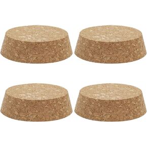 BENECREAT 4pcs Cork Stoppers, Tapered Wine Cork Plug Bottle Cork Stoppers, Replacement Corks for Wines, Decorative Bottles, Jars, Arts, DIY Crafts, 3.5x3inch