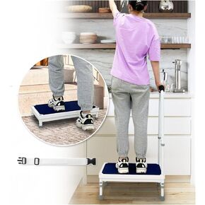 Medical Step Stool with Handle Bed Steps for High Beds for Adults Elderly 3-in-1 Safety Bed Handle Bedside Assist Handicap Wide Foot Step Stool for Bedroom, Bathtub, SUV Car (21.65-Stool)