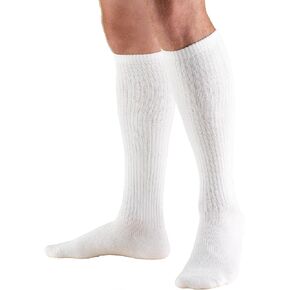 Truform Medical Compression Socks for Men and Women, 8-15 mmHg Knee High Over Calf Length, White, X-Large