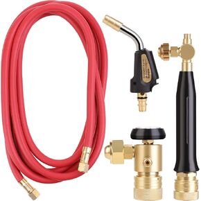 WYNNsky Self-Lighting Hand Torch Kit, Soft Solder to 4", Silver Braze to 2", AR-B CGA520 B Tank Acetylene Regulator