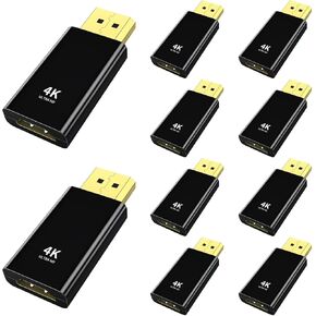 4K DisplayPort to HDMI Adapter 2-Pack,24K Gold Plated Uni-Directional Display Port DP to HDMI Passive Adapter Compatible for HP, HDTV, AMD, NVIDIA,Dell, GPU,Projector, PC,Desktop in Saudi Arabia