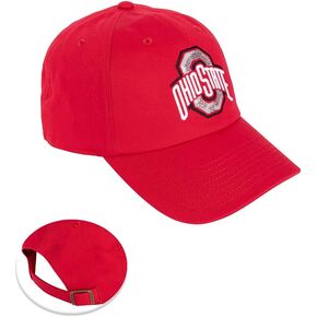 Desert Cactus The Ohio State University Baseball Hat OSU Buckeyes Brimmed Embroirderd Hats Cap Adjustable Cloth Strap Adult (Style Q1) Red
