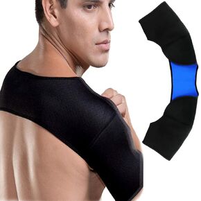 FERCAISH Double Shoulder Brace Warm Support Protector Shoulder Strap Brace for Sleeping Outdoor Lifting Sports, Relieve Chronic Tendinitis Pain, Breathable Sports Protective Gear (Size XL)