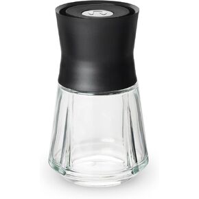 Rosendahl Grand Cru 8.5 Oz Dressing Shaker - Elegant Black Glass Container with Push-Button Lid, 360-Degree Spout for Easy Pouring, Leak-Proof, Multifunctional Kitchen Essential for Homemade Dressings