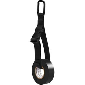 Electrical Tape Holder for Tool Belts, Tape Thong with Carabiner Clip, Strap Tape Measure Holder, Multi-Function Hanging Storage Strap for Storing Cables, Ropes, and Wires in Tool Belt, Tool Bag
