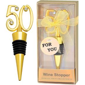 12PCS 50th Birthday Wine Stopper for 50th Birthday Party Favors Gifts Souvenirs Decorations And 50th Wedding Anniversary for Guest with Individual Gift Package (12, 50)